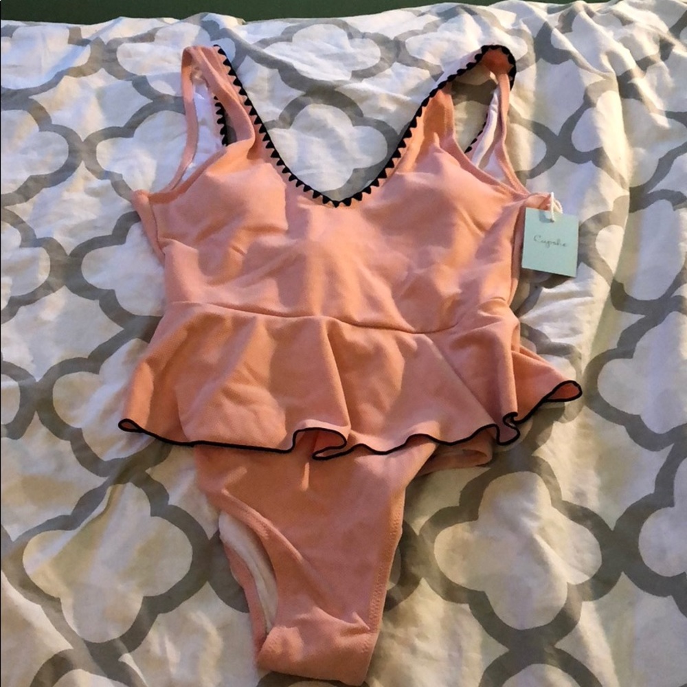 Cupshe Valentines Love Falbala One Piece Swimsuit!